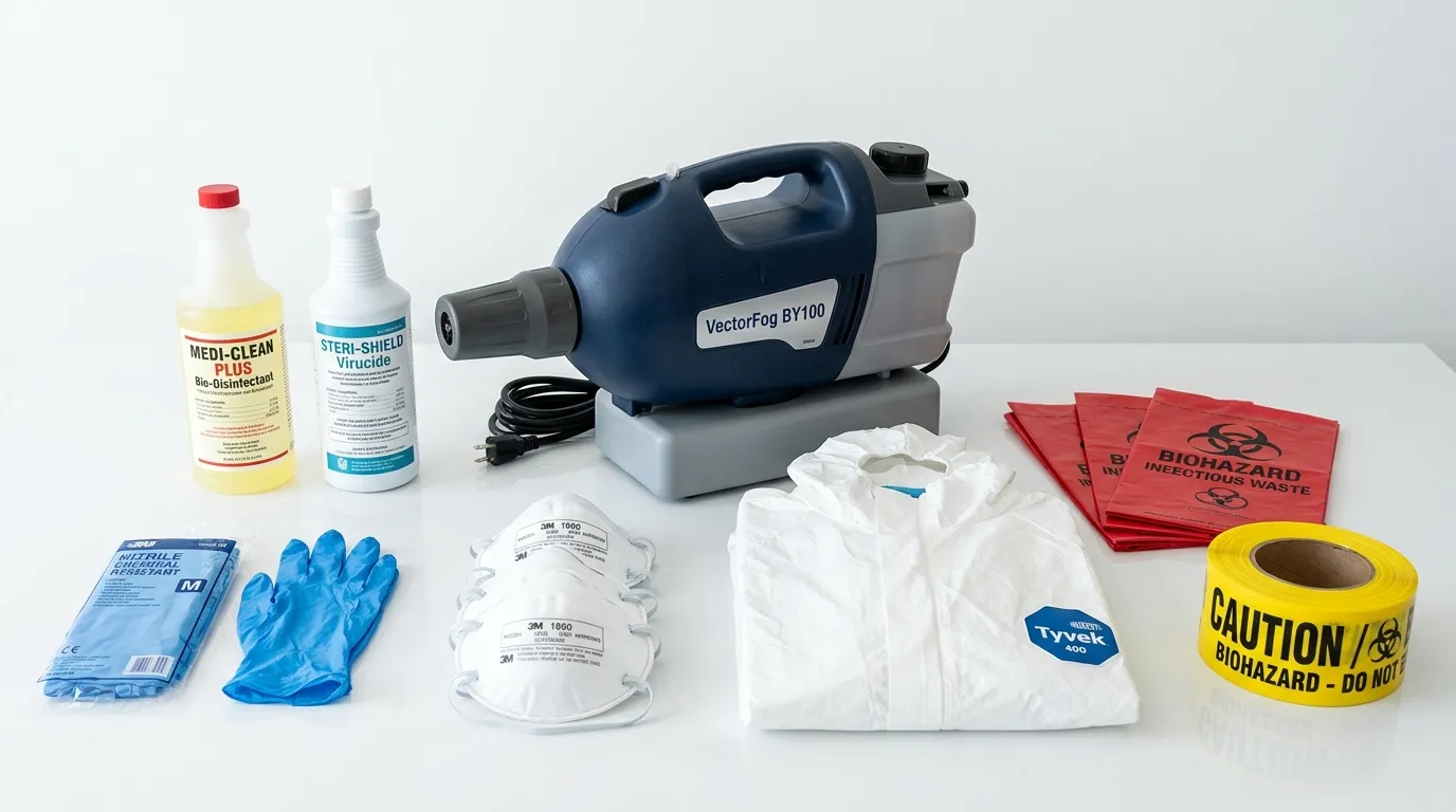 Professional biohazard remediation crew working in Fairhaven